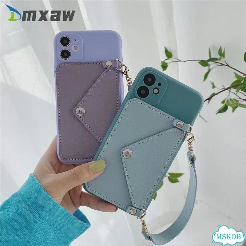 Фиолетовый чехол для Honor X8 с ремешком и кошельком фото 3