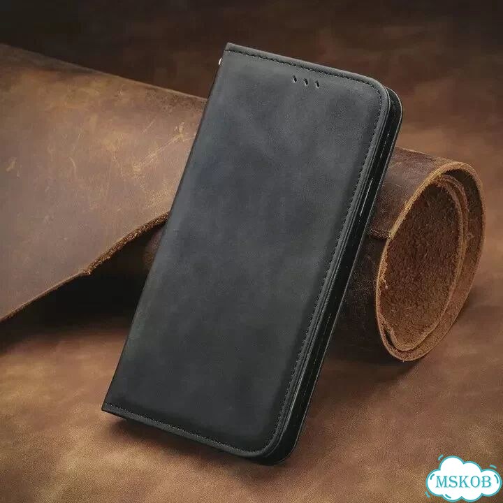 Кожаный чехол-книжка Galaxy S26 Ultra Black фото 1