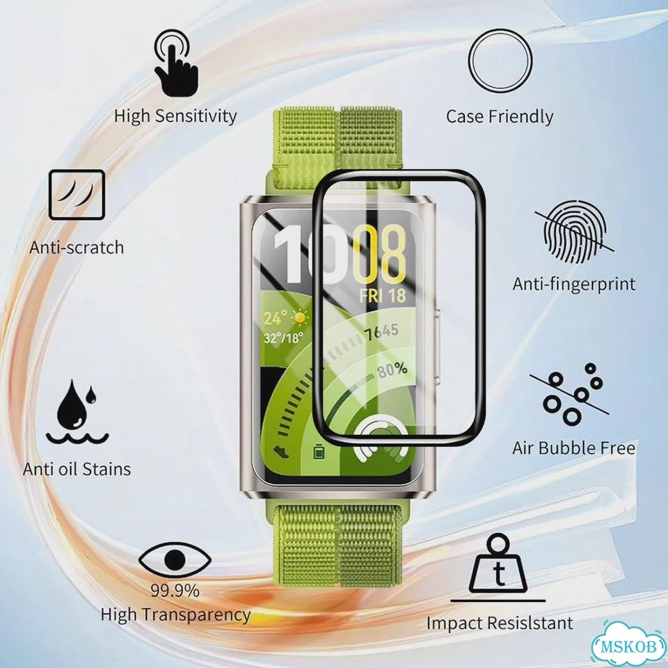 Защитная пленка для Huawei Band 11/11 Pro/10 bappsus прозрачная фото 5