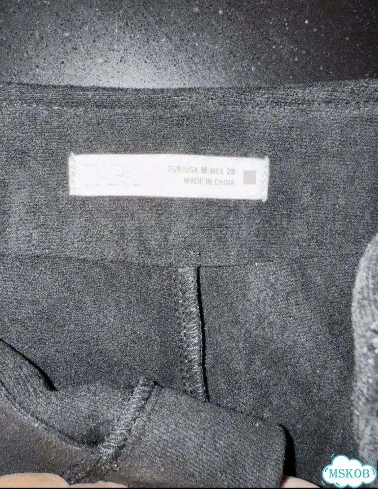 Брюки замшевые черные Zara баллоны M новые фото 10