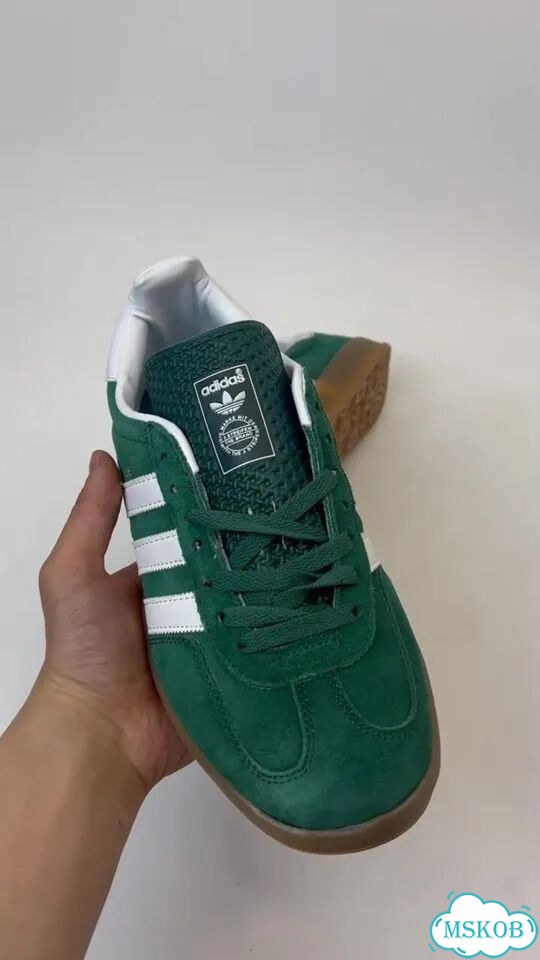 Кроссовки Adidas gazelle зеленые фото 1
