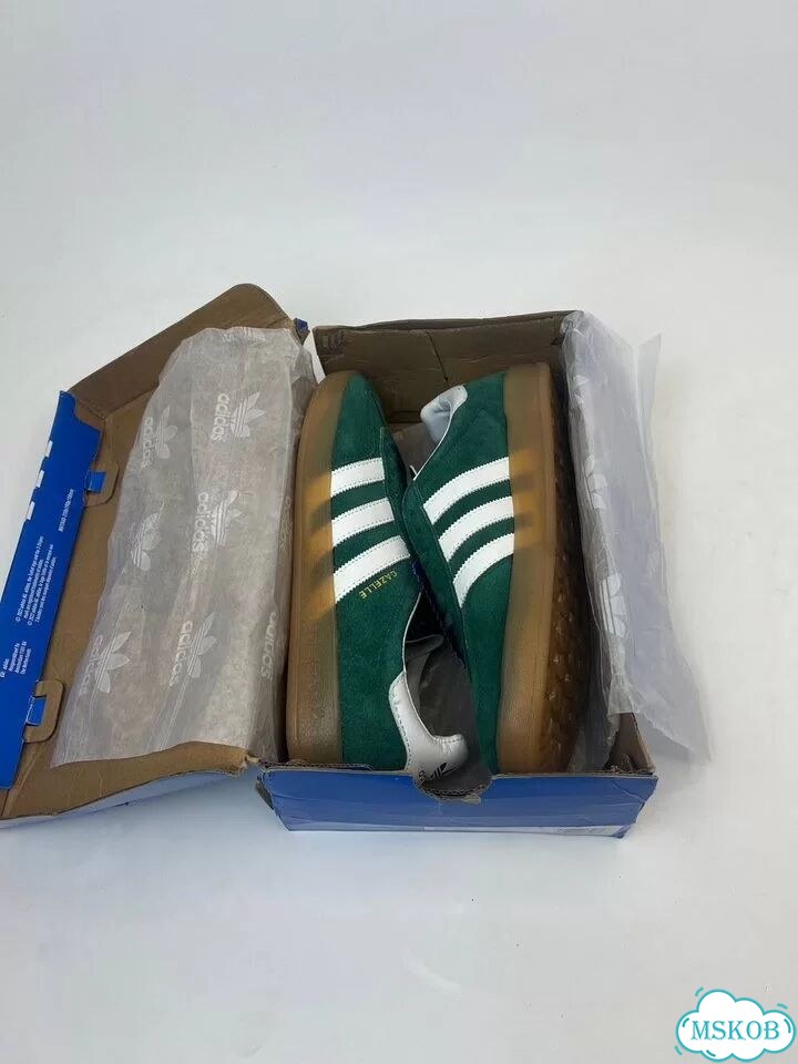 Кроссовки Adidas gazelle зеленые фото 10