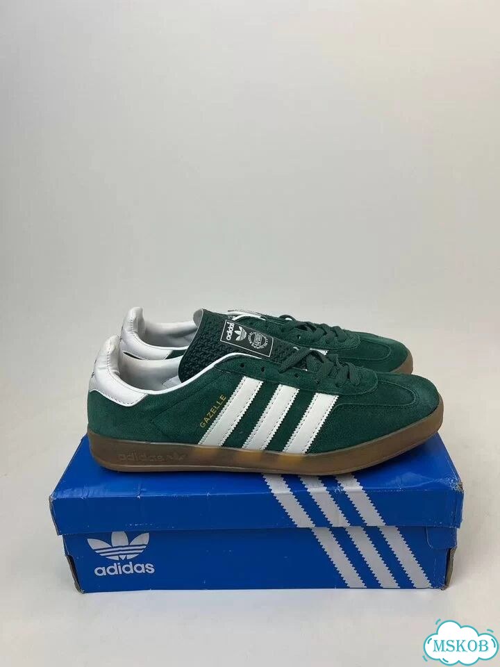 Кроссовки Adidas gazelle зеленые фото 2