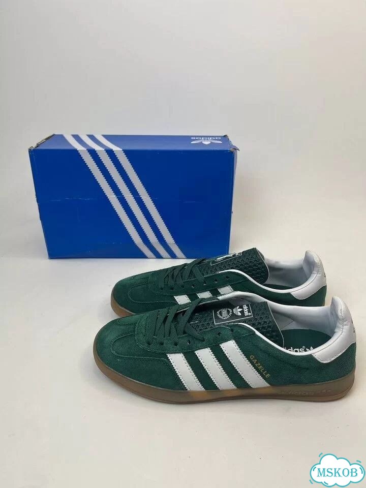 Кроссовки Adidas gazelle зеленые фото 3
