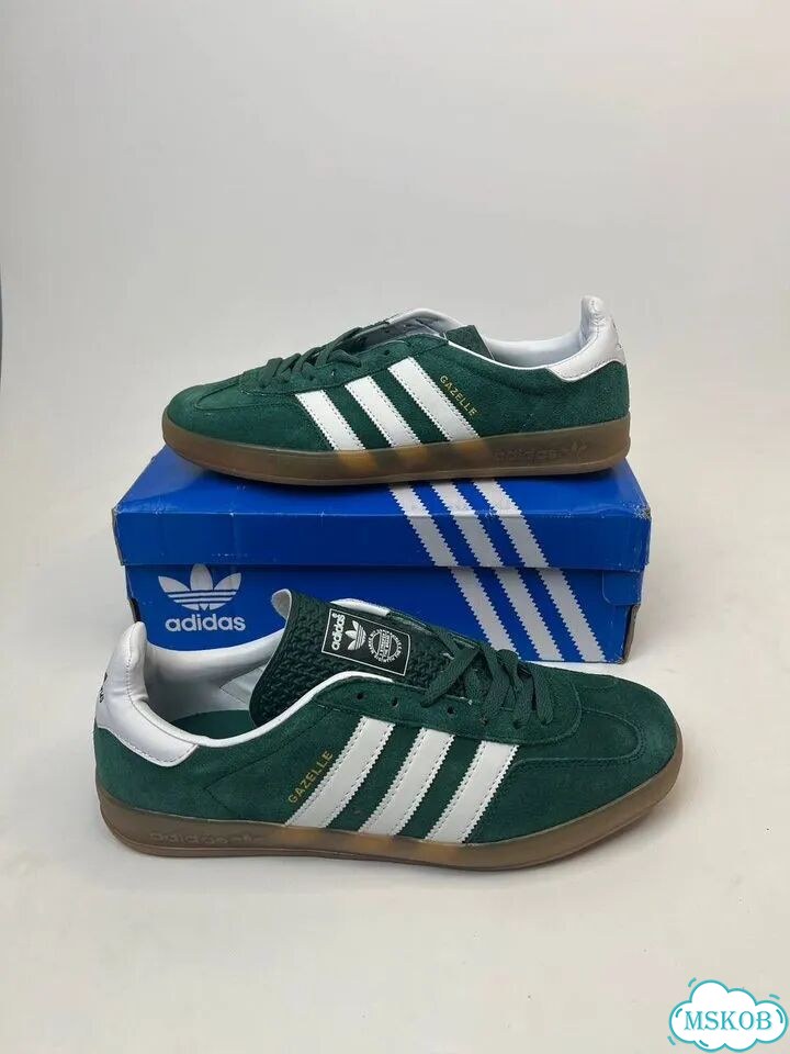 Кроссовки Adidas gazelle зеленые фото 4
