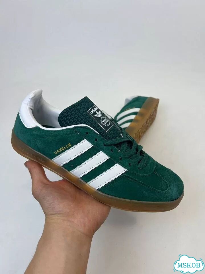 Кроссовки Adidas gazelle зеленые фото 9