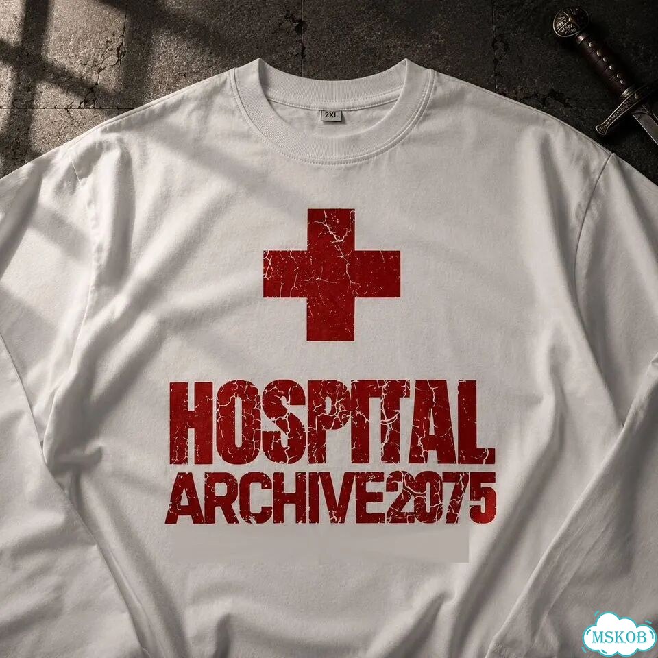 Футболка hospital waseworm archive y2k фото 1