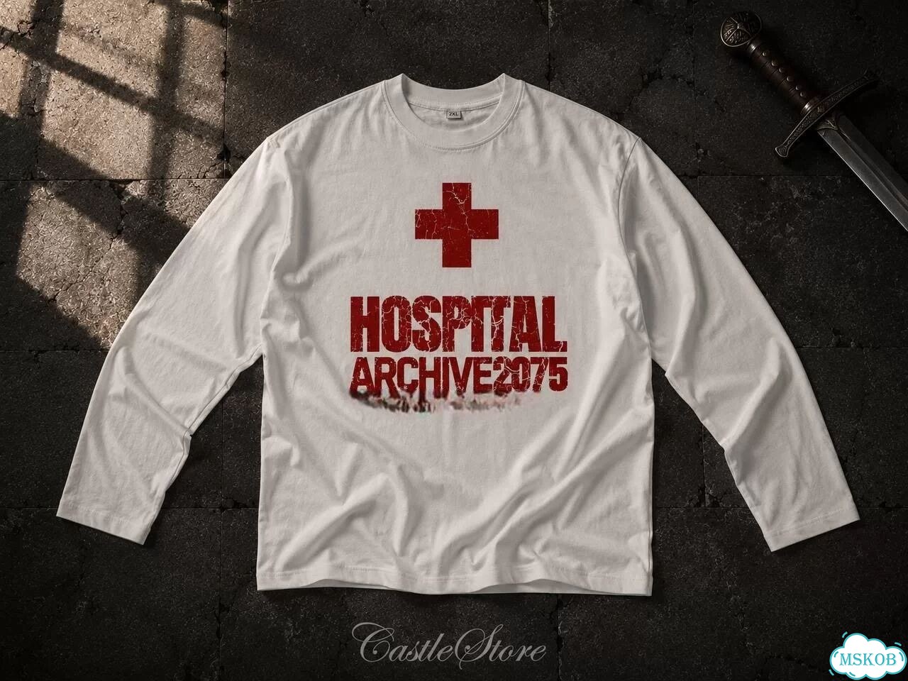 Футболка hospital waseworm archive y2k фото 2