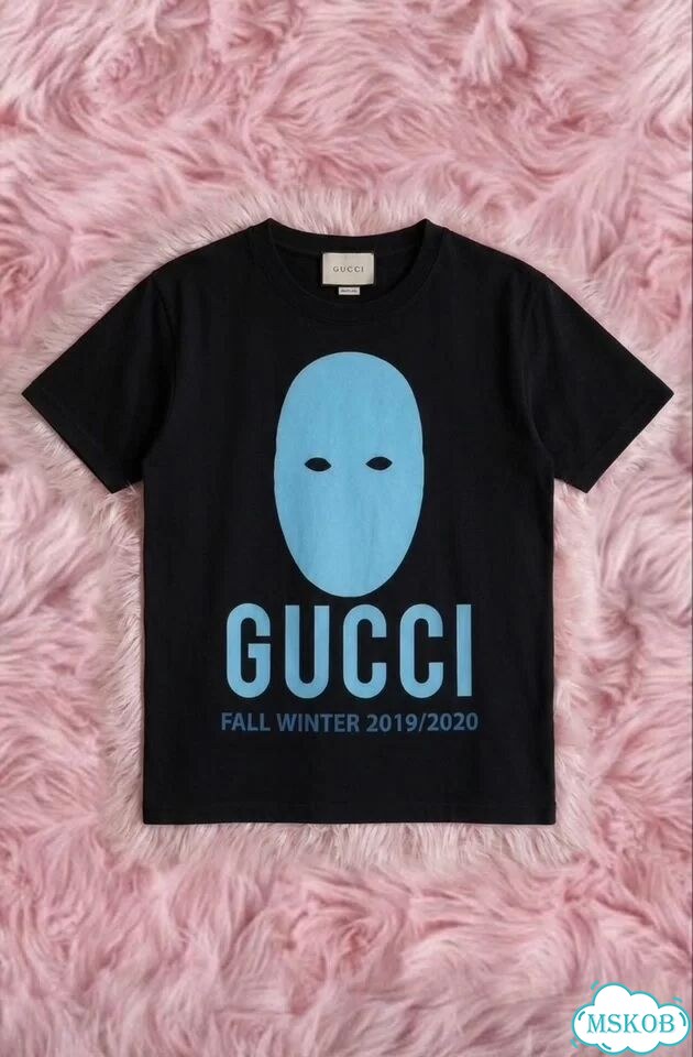 Футболка Gucci manifesto blue mask (XS-2XL) фото 3