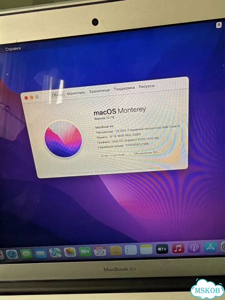 Macbook Air 13 (2017) i5 1.8 ггц, 8 Гб озу фото 3