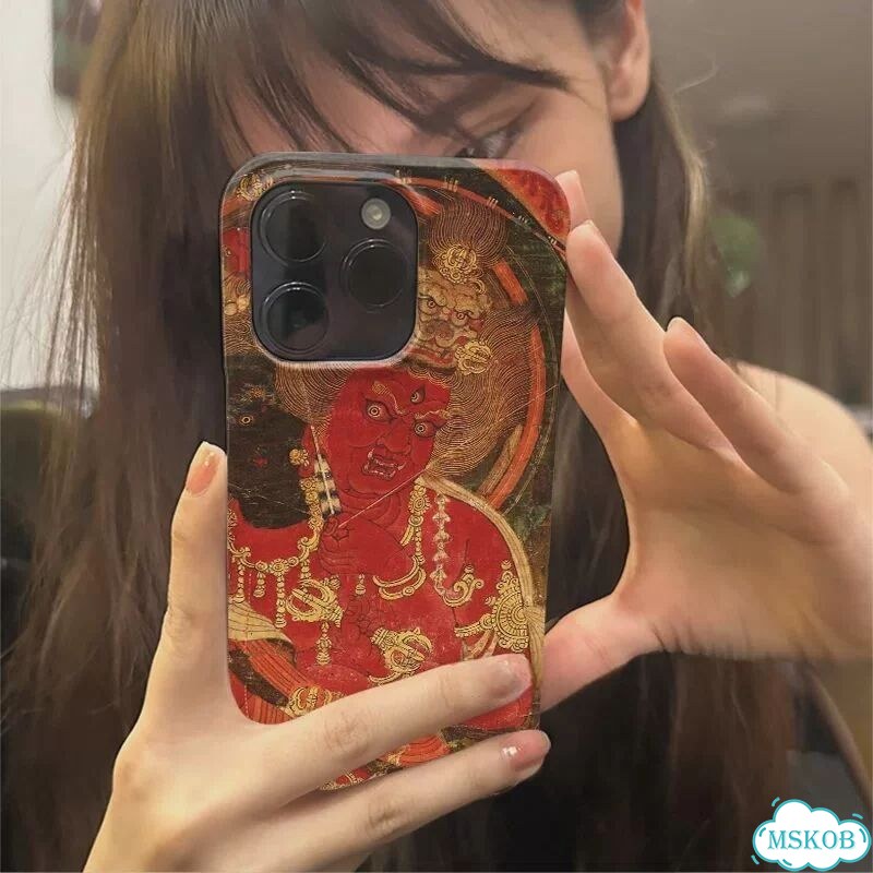 Чехол на iPhone 16 Pro Max с тибетским божеством фото 3
