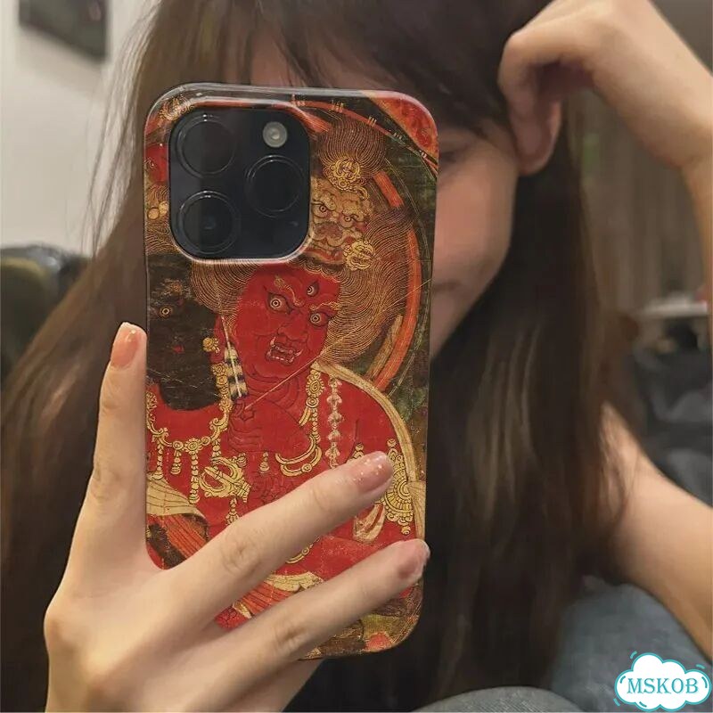 Чехол на iPhone 16 Pro Max с тибетским божеством фото 4