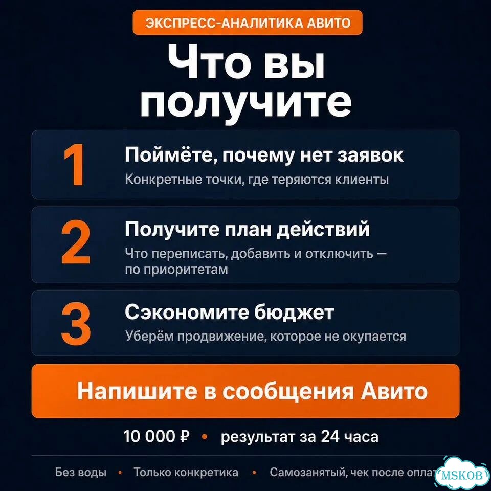 Авитолог для B2B и сложных ниш Аналитика за 24 ч фото 3