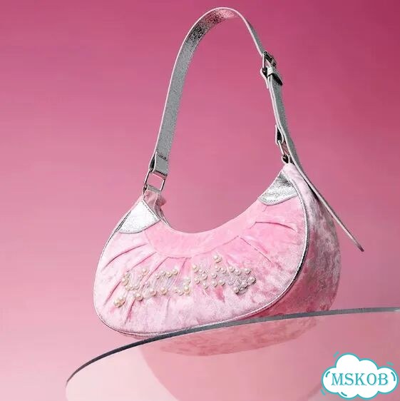 Розовая велюровая сумка Hello Kitty Y2K фото 4