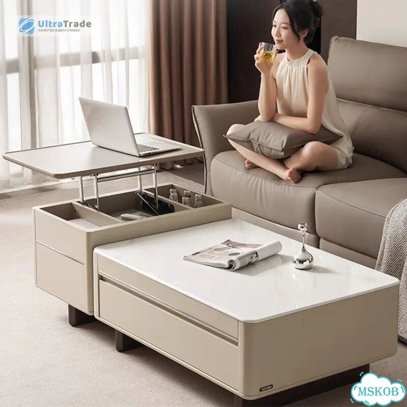 Журнальный столик Linsy Beige/White 146 cm VK1L-A фото 2