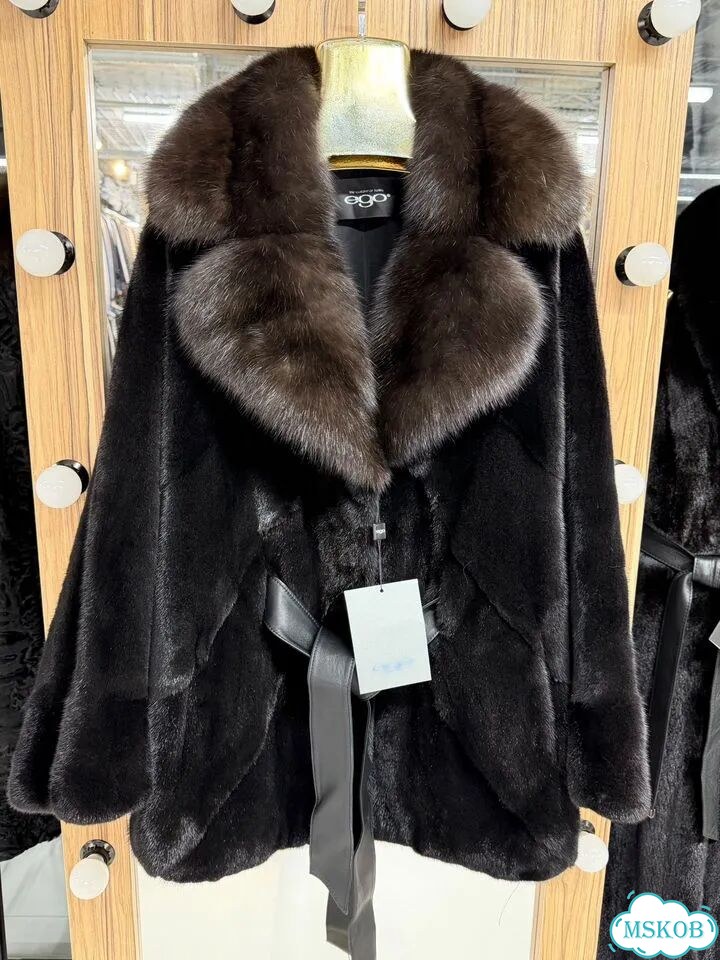 Шуба норка Blackglama с соболем Ego фото 1