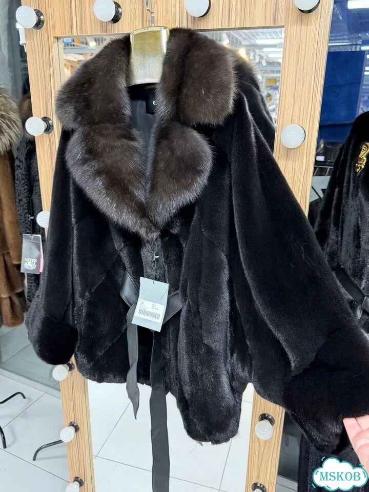 Шуба норка Blackglama с соболем Ego фото 2