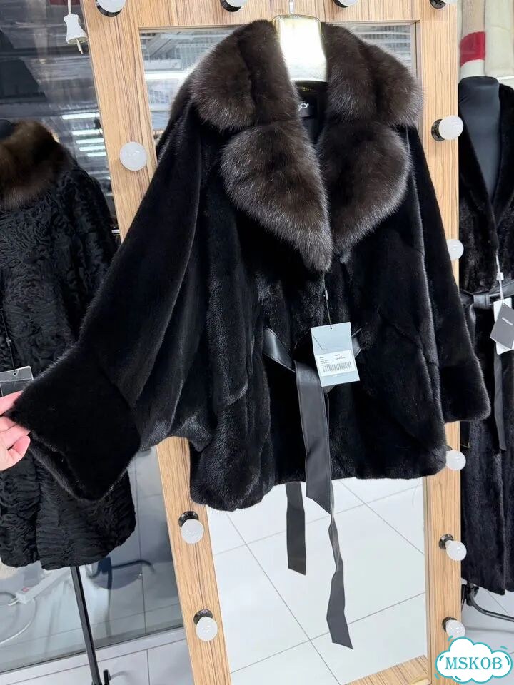 Шуба норка Blackglama с соболем Ego фото 5