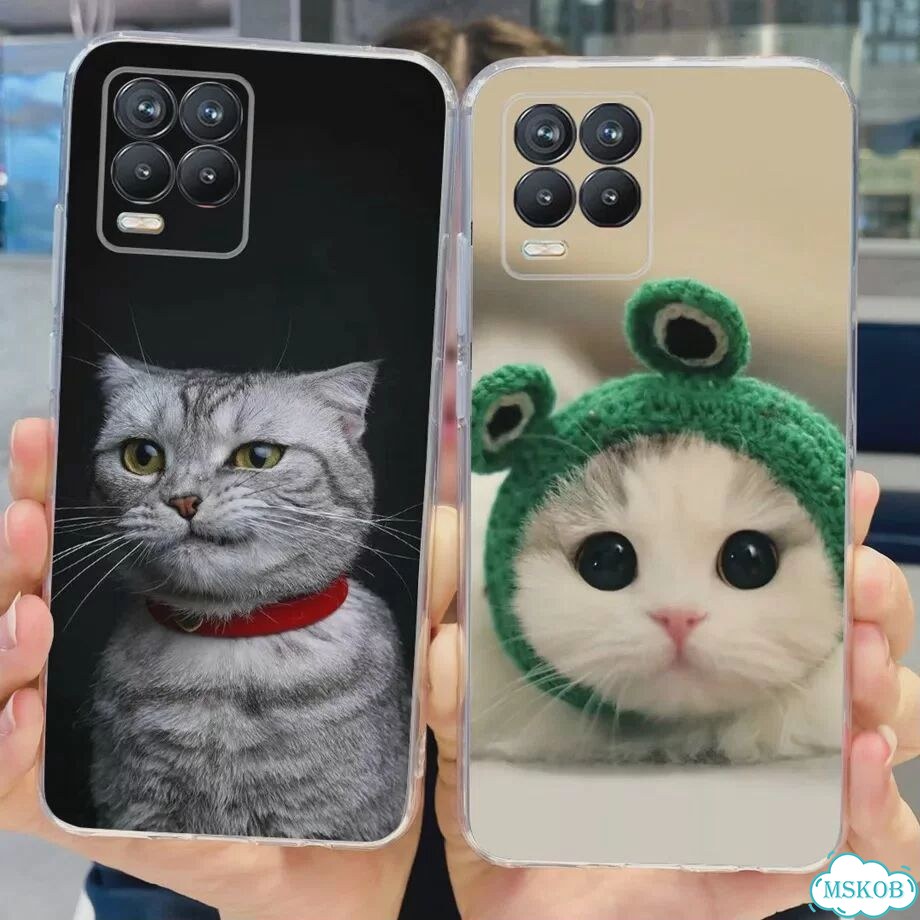 Чехол для Realme 8 с цветочным модным котом и милым чехлом для Realme 8 Pro, чехлы для телефонов Rea фото 4