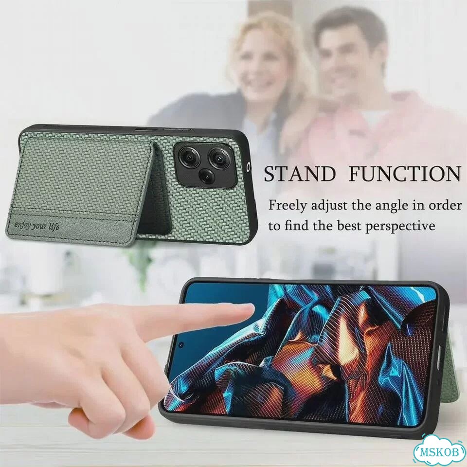 Чехол-картхолдер rfid из кожи с защитой 360 для Poco X8 Pro Max 5G, Xiaomi Poco X7, F6, F5, X6, M7 фото 6