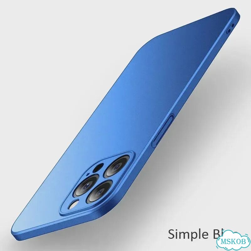 Чехол на iPhone 12, противоударный чехол, жесткие ультратонкие Синий, Simple Blue, For iPhone 16e фото 1