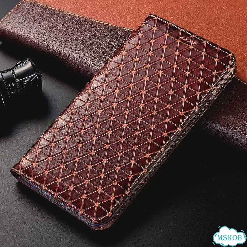 360 Магнитный натуральная кожа кожаный чехол противоударный Флип Бумажник Brown 1, For Magic 6 Pro фото 1