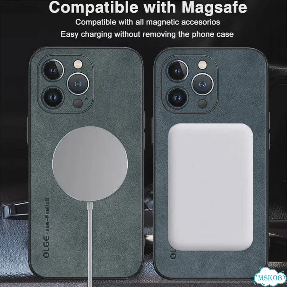 Кожаный чехол для iPhone 16, черный фото 4