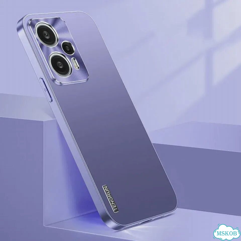 Тонкий чехол для Poco F5 Pro 5G, металлический, с защитой Голубой, небесно-голубой, poco F5 фото 3