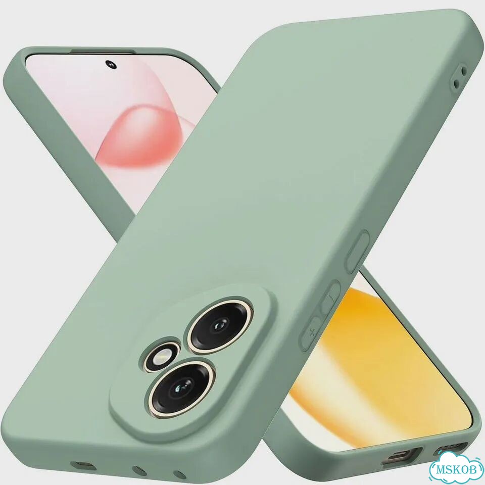 Роскошный оригинальный мягкий чехол из жидкого силикона для Honor 400 400pro MGreen, Honor 400 Pro фото 1