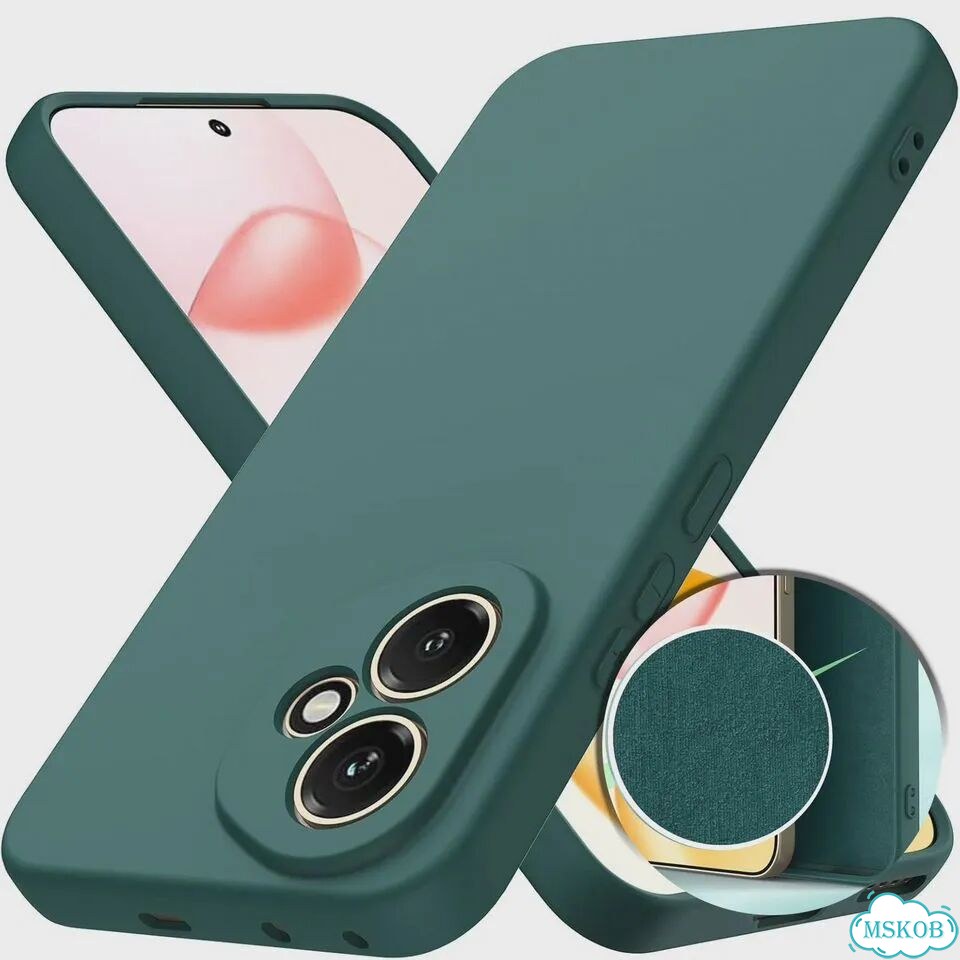 Роскошный оригинальный мягкий чехол из жидкого силикона для Honor 400 400pro MGreen, Honor 400 Pro фото 2