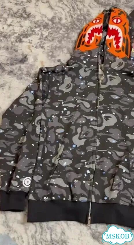 Зип худи Bape tiger Space Camo Черный фото 1