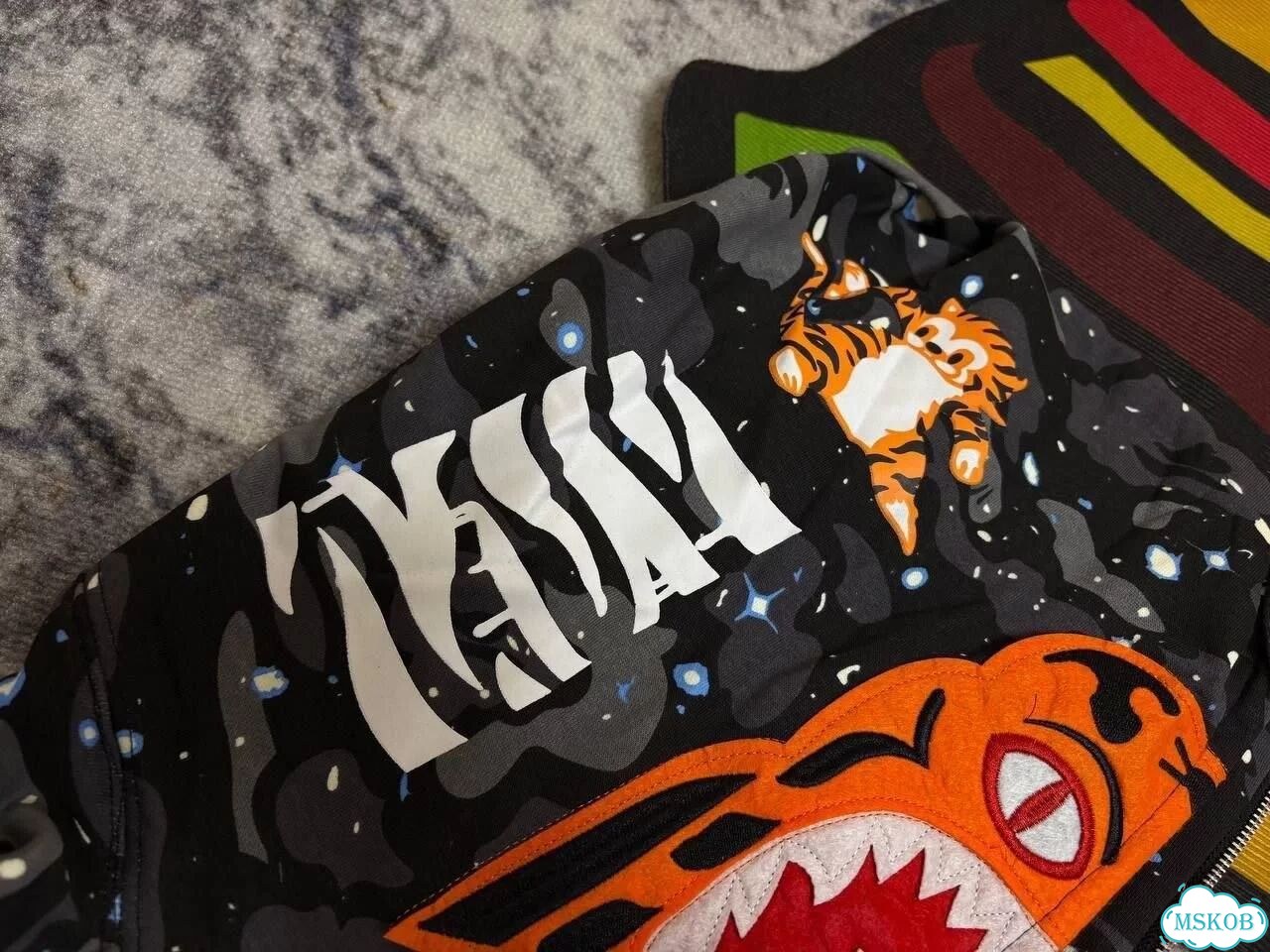 Зип худи Bape tiger Space Camo Черный фото 4
