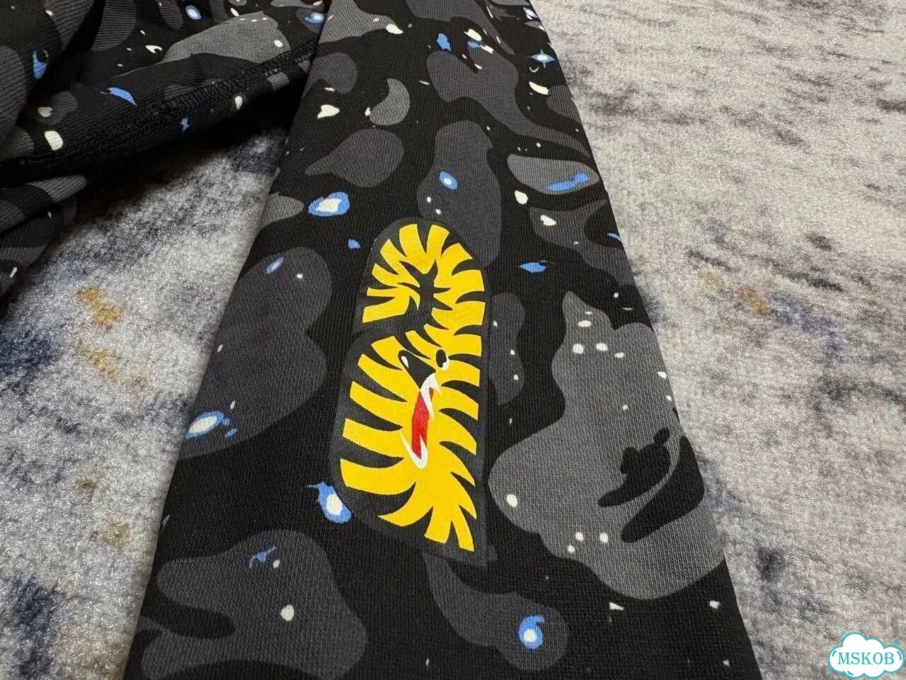 Зип худи Bape tiger Space Camo Черный фото 7