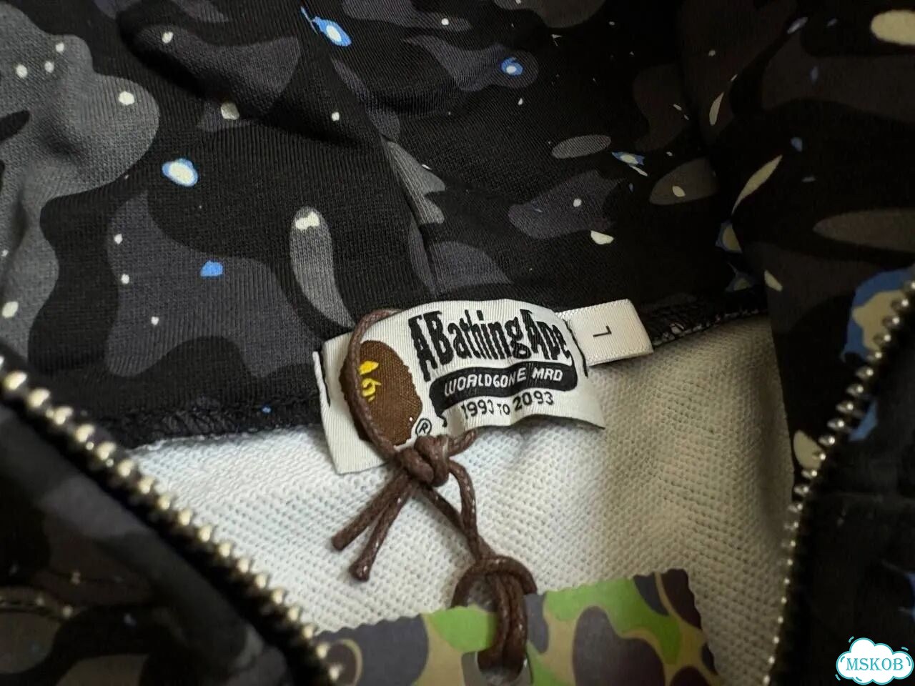 Зип худи Bape tiger Space Camo Черный фото 8