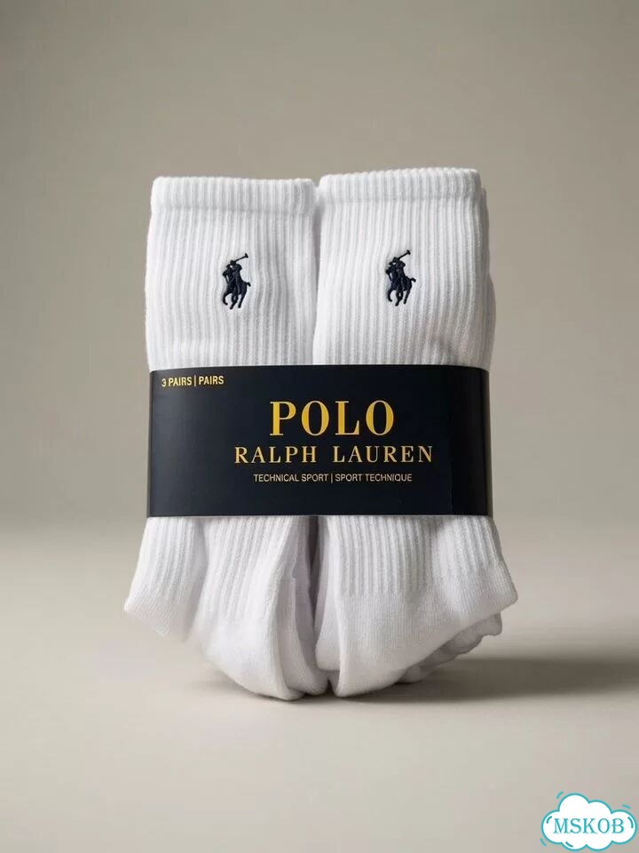 Носки polo Ralph lauren белые фото 1