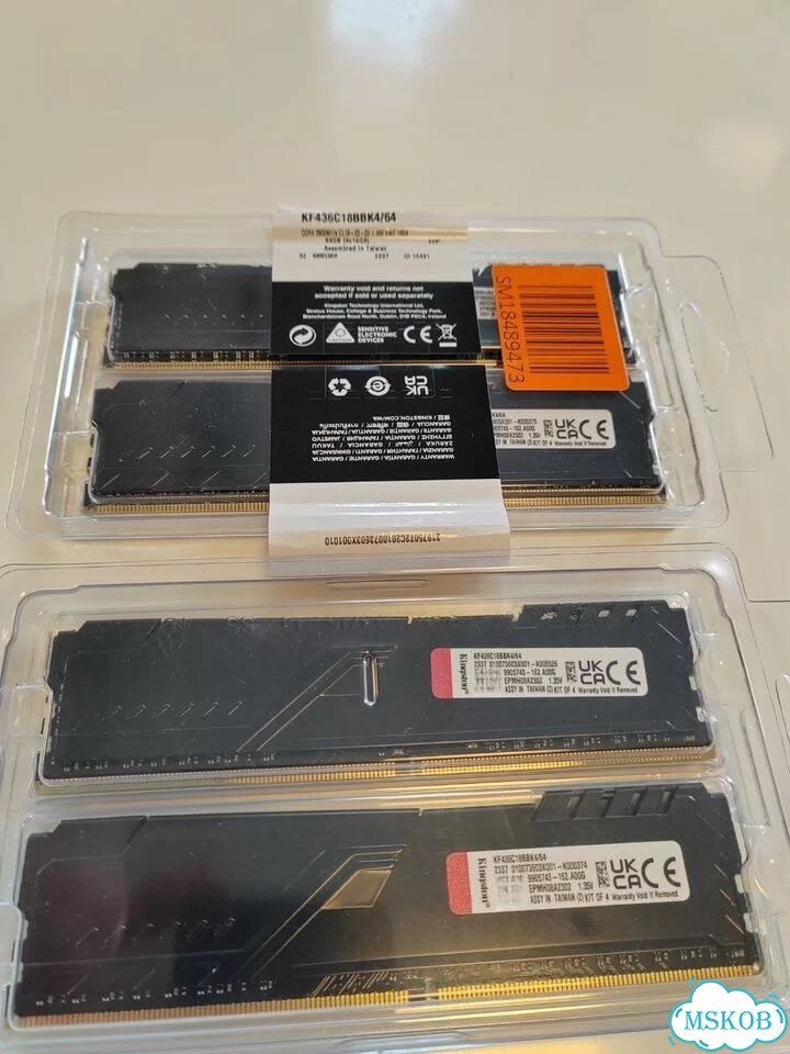Оперативная память 64GB DDR4 3600MHz Kingston Fury фото 2