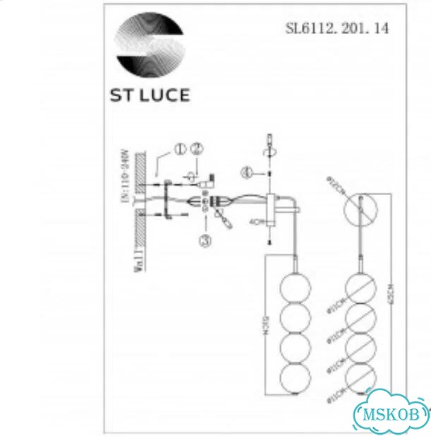 Бра ST luce SL6112.201.14 Модерн фото 4
