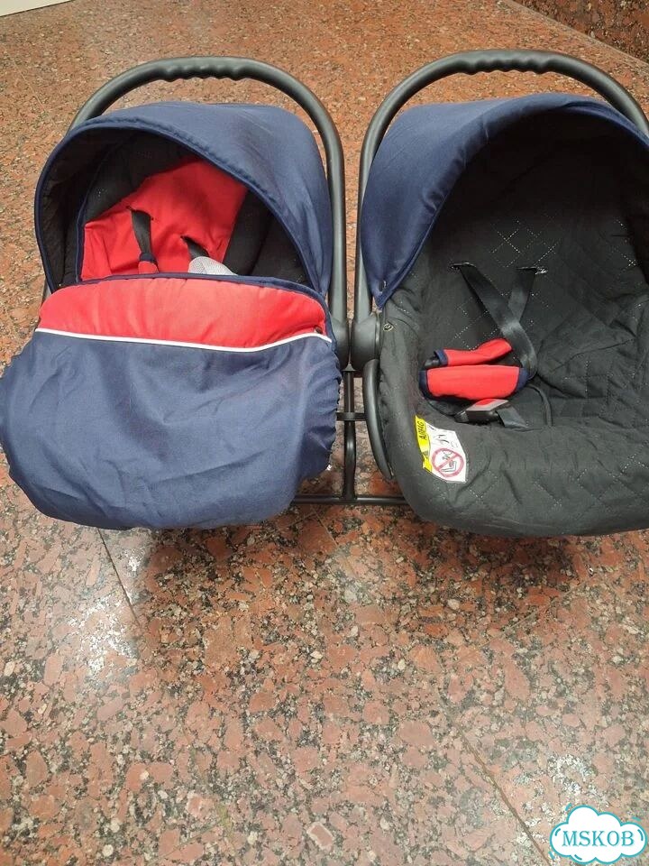 Коляска для двойни 2 в 1 micado фото 6