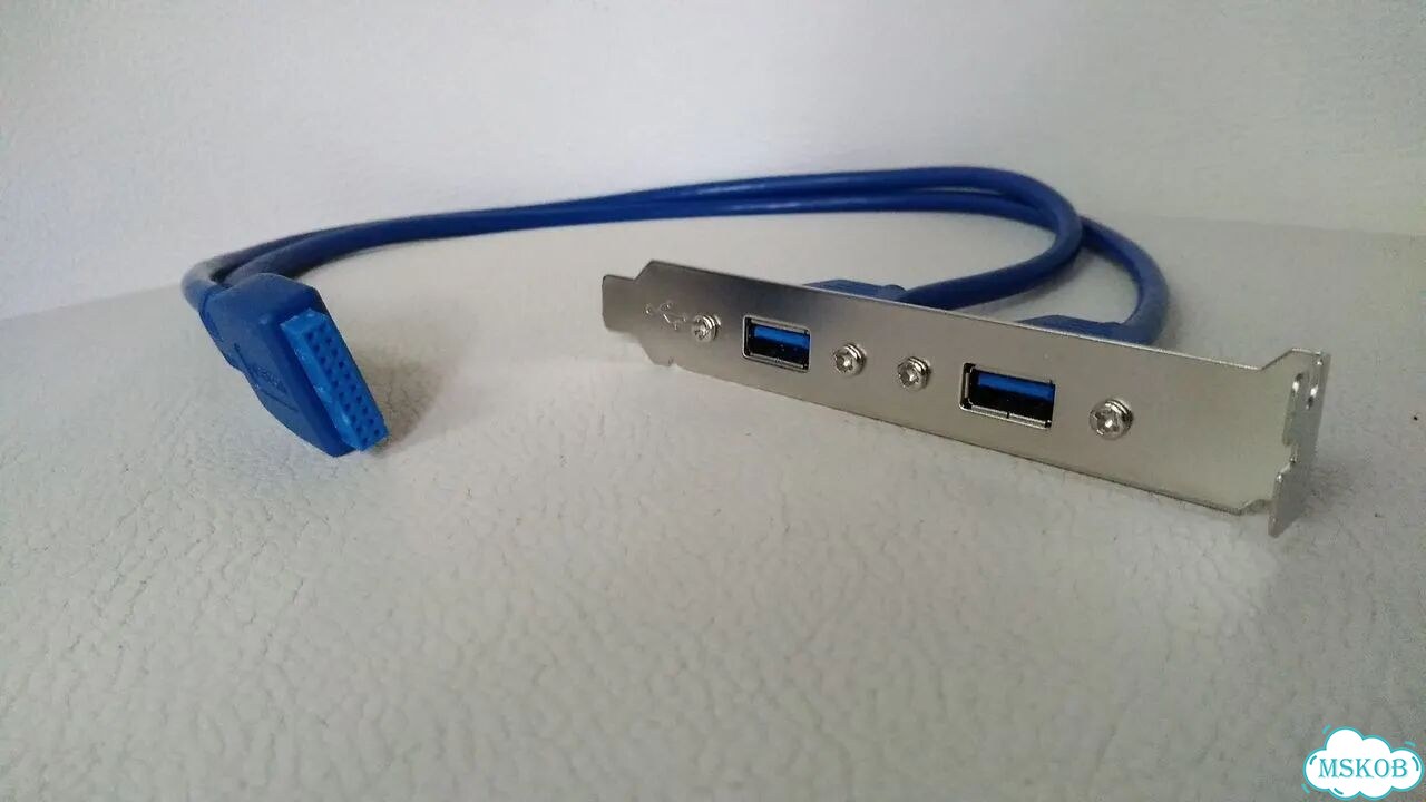 Кабель Gembird Dual USB 3.0 Receptacle 45 см M-Fx2 фото 1