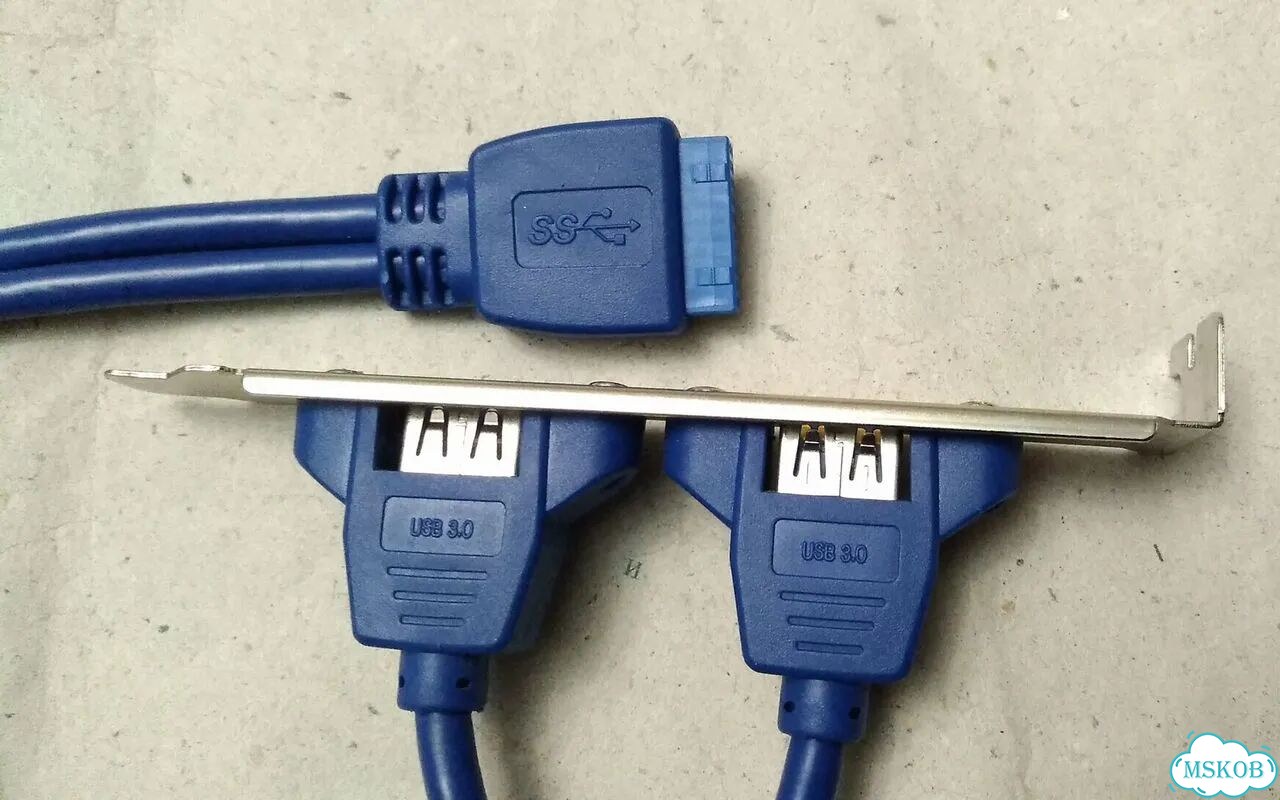 Кабель Gembird Dual USB 3.0 Receptacle 45 см M-Fx2 фото 3