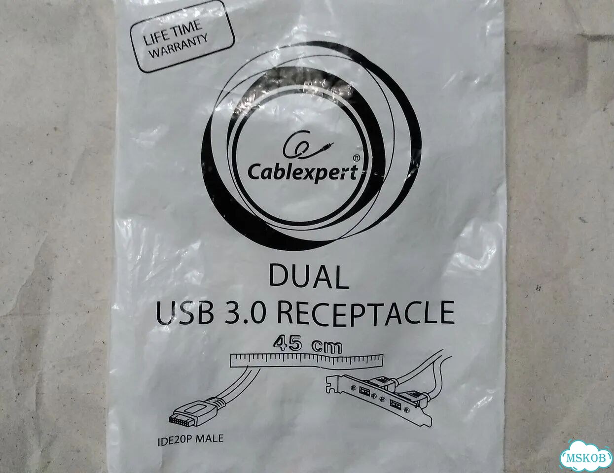 Кабель Gembird Dual USB 3.0 Receptacle 45 см M-Fx2 фото 5