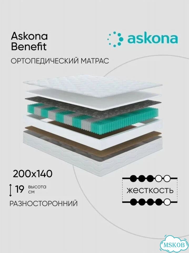 Матрас 140x200 Askona анатомический фото 1