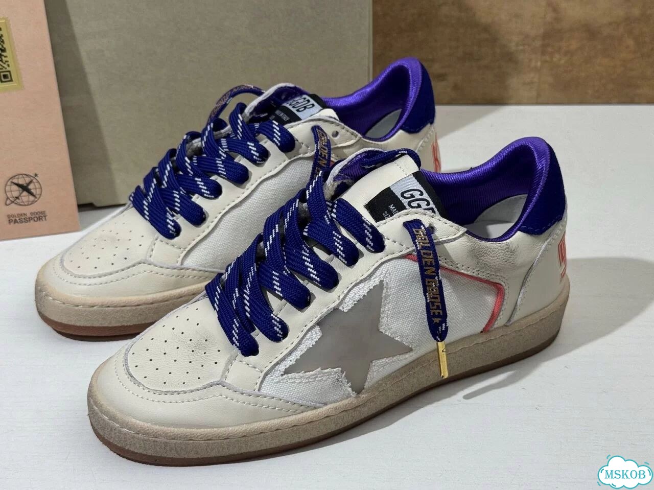 Golden Goose Ball Star Beige Clear Blue фото 1