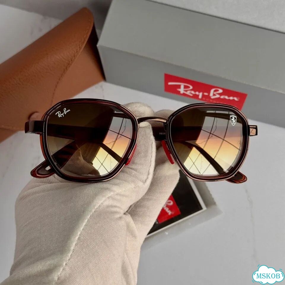 Очки Ray Ban RB 3674-M Ferrari коричневые фото 4