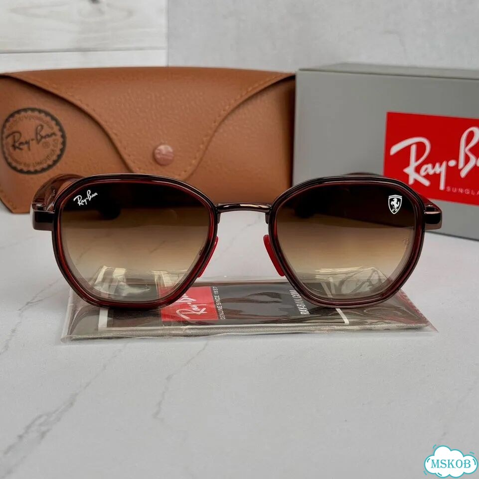 Очки Ray Ban RB 3674-M Ferrari коричневые фото 6