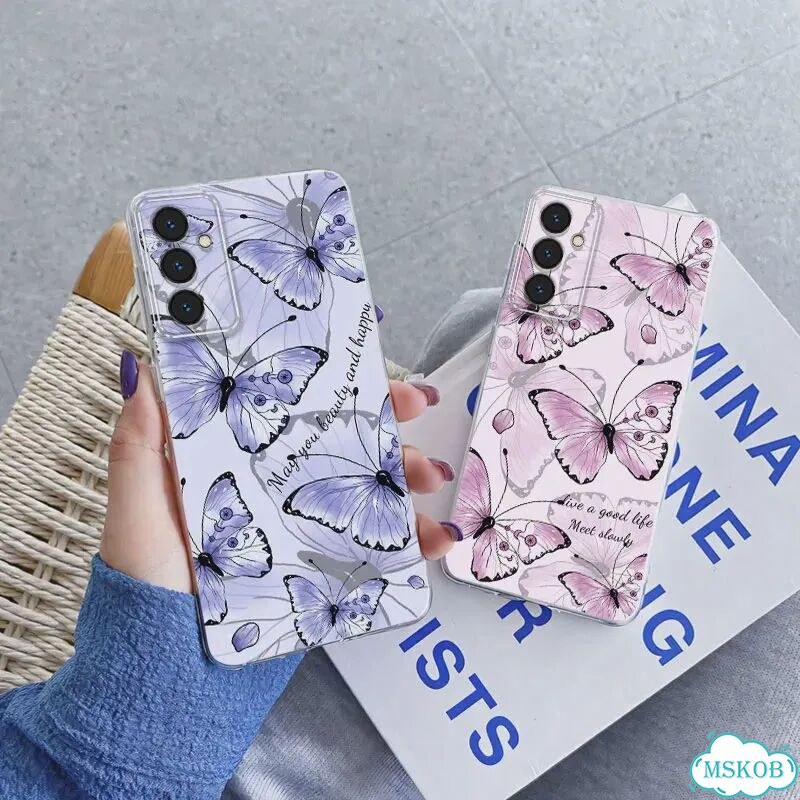 Для Samsung M31 Prime M21 M30S M13 чехол для телефона Samsung Galaxy M15 5G Цветочный прозрачный мяг фото 4
