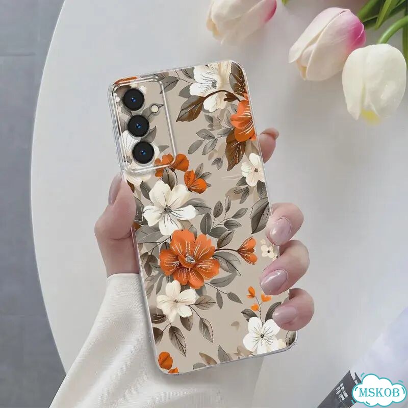 Для Samsung M31 Prime M21 M30S M13 чехол для телефона Samsung Galaxy M15 5G Цветочный прозрачный мяг фото 7
