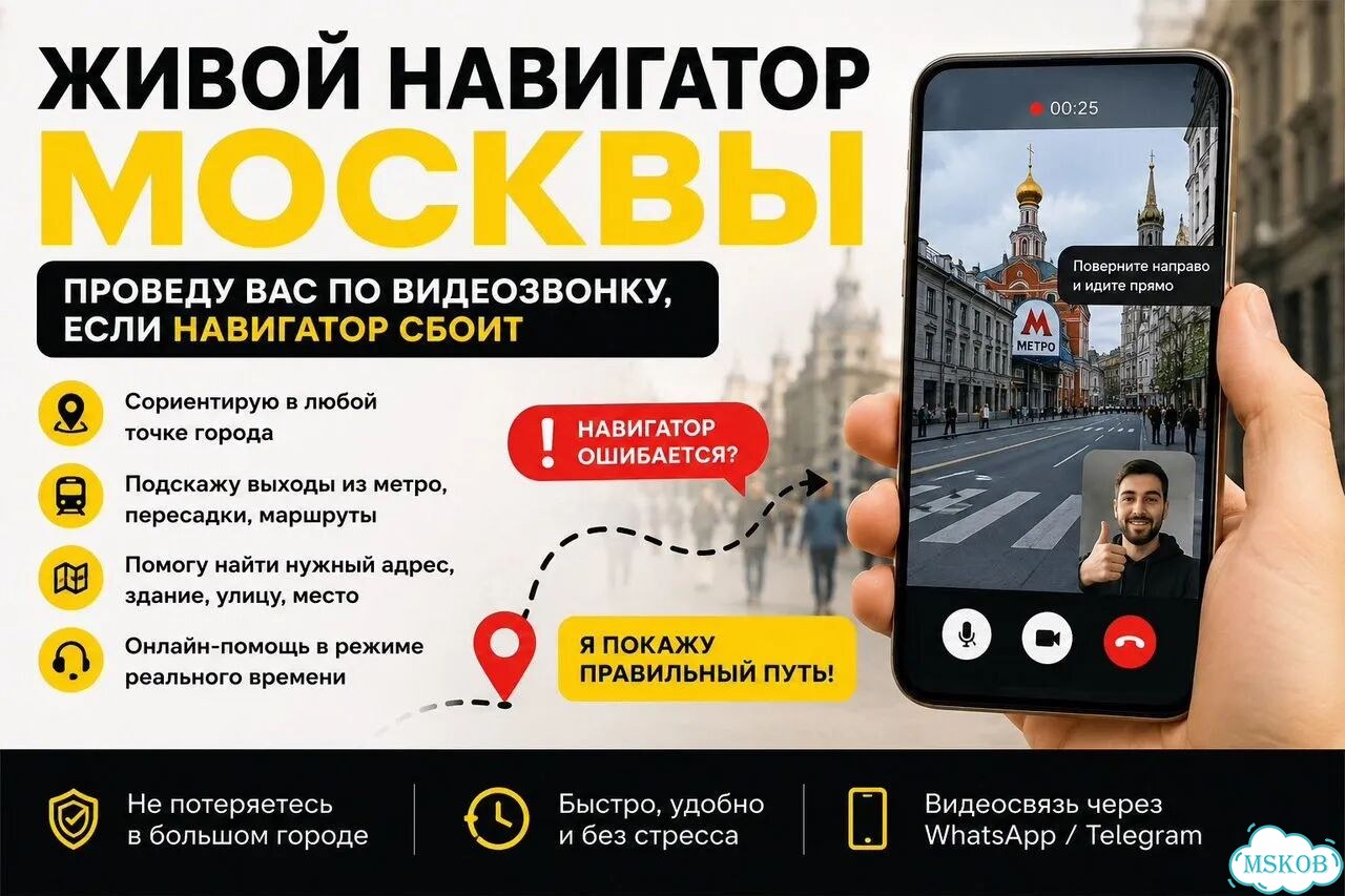 Проведу по Москве по видеосвязи, если сбоит GPS фото 1