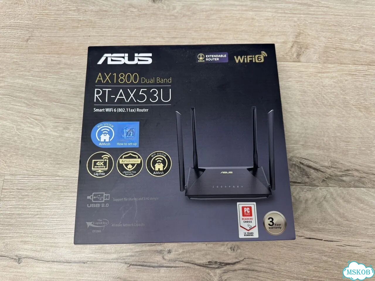 Wifi роутер asus RT-AX53U, AX1800 фото 1