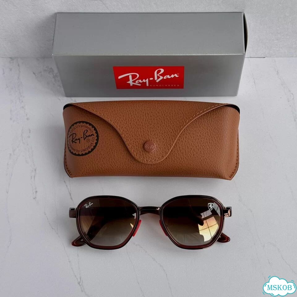 Очки Ray Ban RB 3674-M Ferrari коричневые фото 3